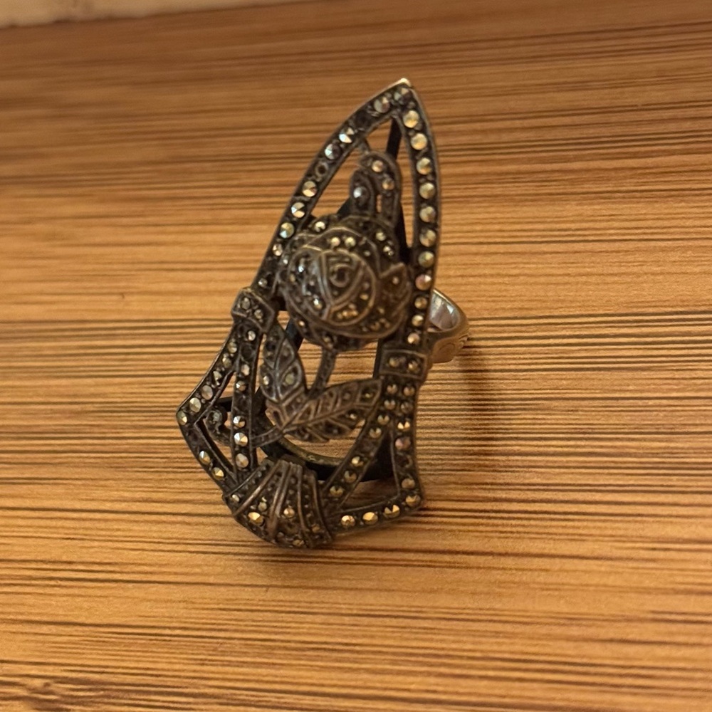 Elegant Art Deco Sterling Statement Ring